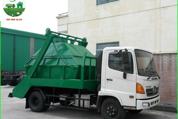 XE CHỞ BÙN 3 KHỐI HINO KIỂU LÚC LẮC